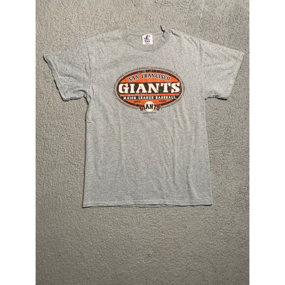 Vintage San Francisco Giants T-Shirt size M Gray Logo Athletic 2001 MLB Licensed - Picture 1 of 8
